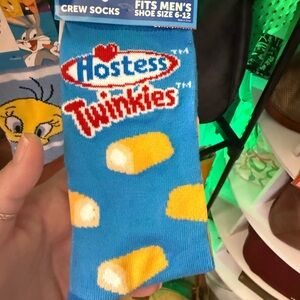 Hostess Twinkies Blue Crew Socks for Women